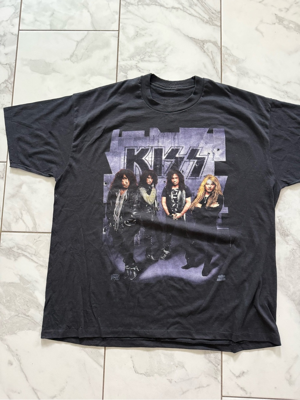Vintage KISS Revenge Tour Backstage Pass 1992 Black Graphic Rock Band Shirt XL